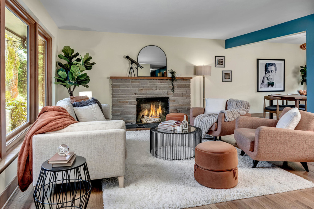 Meadowbrook Mid-Century Modern-Living room
