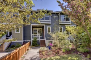 Columbia City Townhome - view of front walkway and entrance with garden.