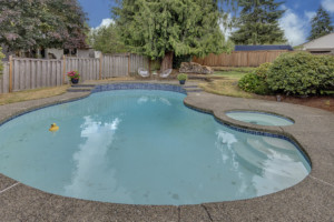Full pool and hot tub
