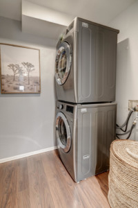 Washer and dryer in laundry space