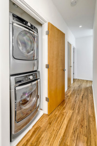 Washer and dryer space in hallway