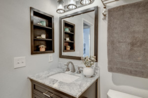 Bathroom sink and cabinetry