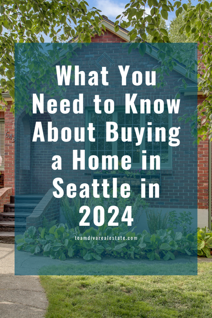 Graphic saying What YOu Need to Know About Buying a Home in Seattle in 2024 with a home in the background