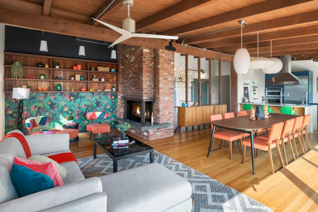 Custom built wood detailing for this south seattle mid-century modern home